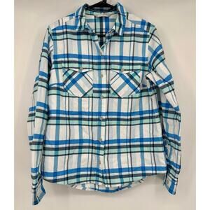 STIO women’s Willow Flannel Shirt Size M Morning Frost